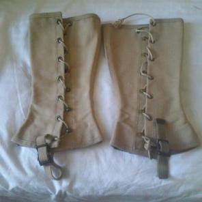 2 military vintage/antique SPATS