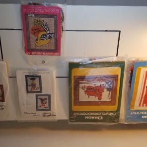 Crewel embroidery lot kits diy new