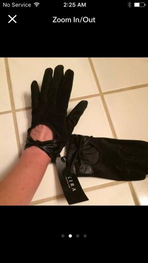 Bnwt Black Bow Gloves