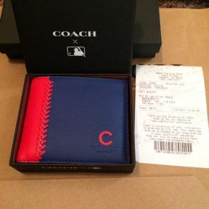 Coach Men's MLB Chicago Cubs Wallet Bnwt