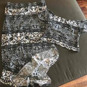 Woman's Skirt and 1/2 Tee Tribal Set