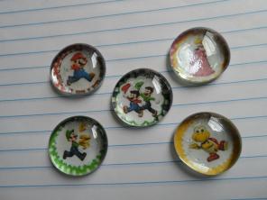 Super Mario glass bead magnets