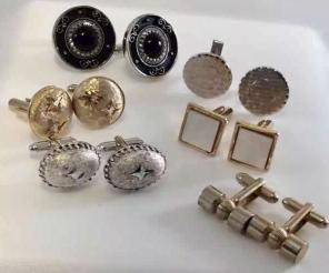 Cuff Links Cufflinks 6 Pair Vintage
