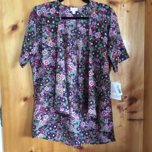 LuLaRoe Bianka Kimono Size 3 Pansies