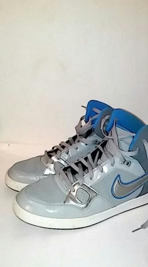 NIKE sz 14 men blue gray leather sneaks