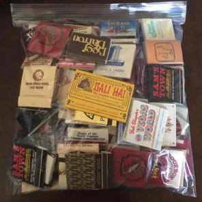 Bag of vintage Las Vegas Matchbooks