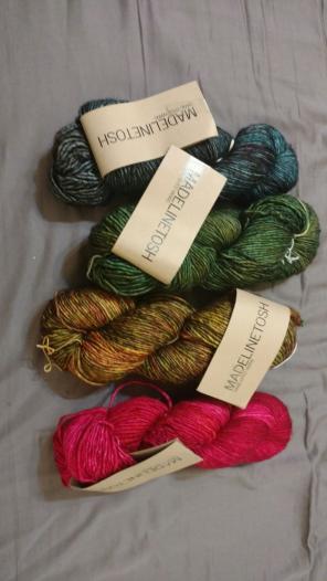 4 beautiful skiens Madelinetosh HOLD