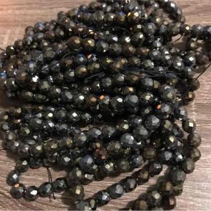 Metallic Black Glass Beads