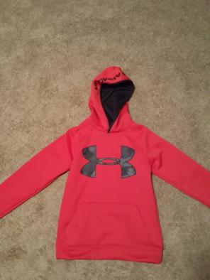 Red youth medium UA hoodie