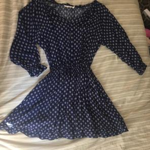 Navy Patterned Boho Dress