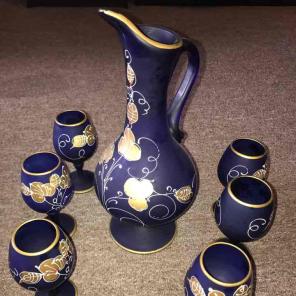 Hand Made Wine and Pitcher Set