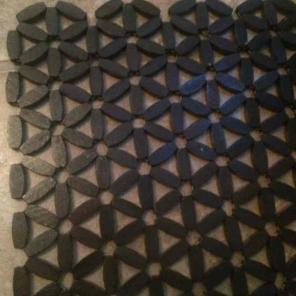 Four wooden placemats