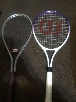 Wilson and Head tennis racquets