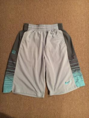 Nike Grey And Blue Basketball Shorts