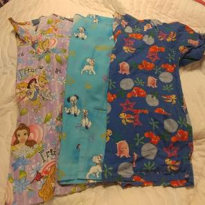 Size small Disney scrub top bundle