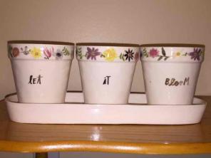 Rae Dunn Planters ~ let ~ it ~ bloom