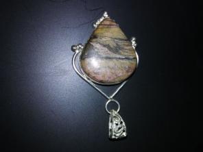 Sterling Silver Brown. Pendant