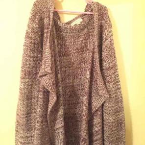 Purple and white cardigan