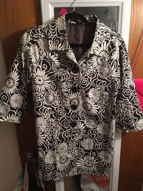 Brown And White Peacoat Large
