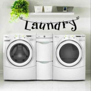 Laundry Letters Word Wall Sticker Decals