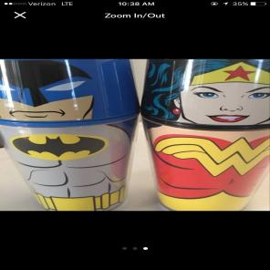 Batman And Wonder Woman Cups