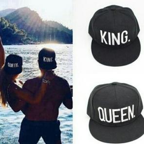 2pc King Queen Lovers Snapback Caps 33
