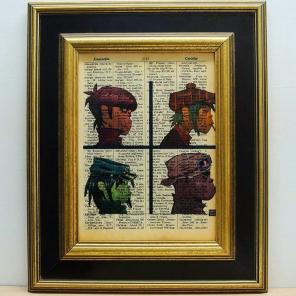 Gorillaz print vintage dictionary page