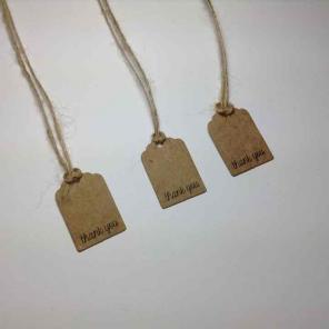 Mini Kraft thank you tags