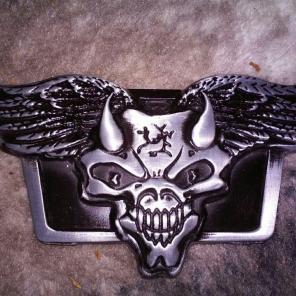 Guys new evil belt buckle