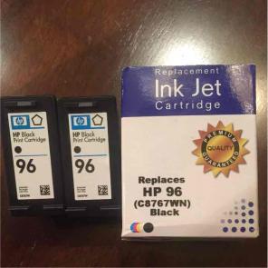 HP 96 ink, 3 black ink cartridges NEW