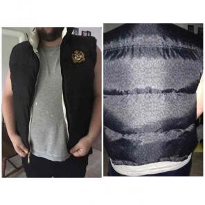Men's thick reversible vest