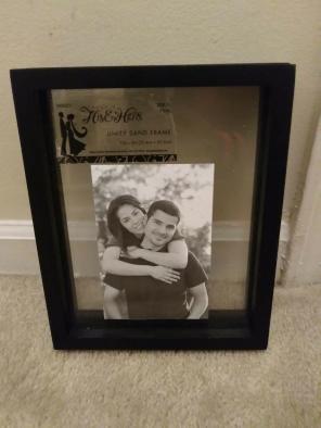 Wedding sand ceremony picture frame