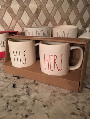 Rae Dunn His And Hers Mug Set