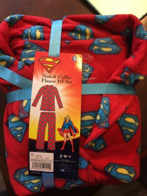 Superman Micro Fleece Pj Set Large