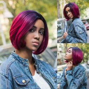 Medium Side Parting Ombre Wig