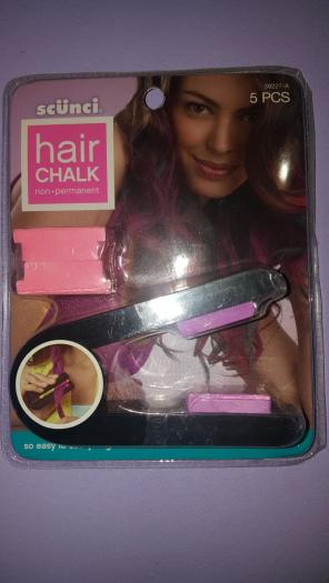 Hair Chalk and tool pink and purple