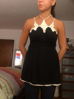 Black & Cream Pins & Needles Top