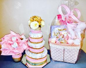 Diaper Cakes, Diaper Bouquets And More