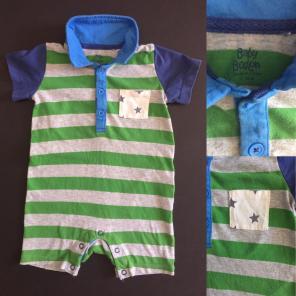 Baby Boden 6-12m Striped Romper