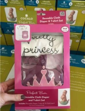 Cocalo Princess Cloth Diaper Tshirt Set