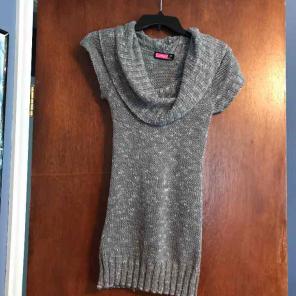 Grey cowl neck sweater