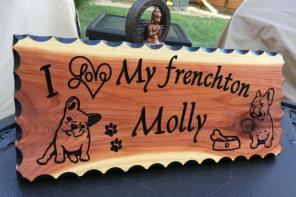 Hand made cedar sign