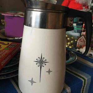 Corning percolator black starburst