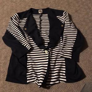 Anne Klein Lg Blue & White Blazer