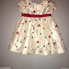 Very Cute Dress With Red Flowers.