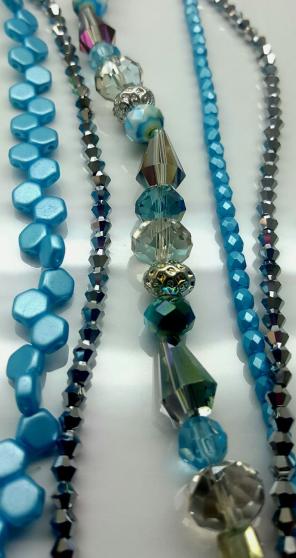 Epic greenish blue bead strands set