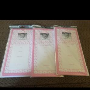 Baby Girl Birth Announcements Set Of 30