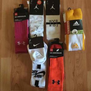 7 New Nike Jordan Armour sock size 8-12