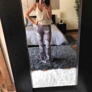 Wide leg printed pant