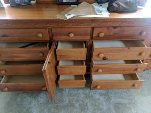 Hand carved dresser and nightstand